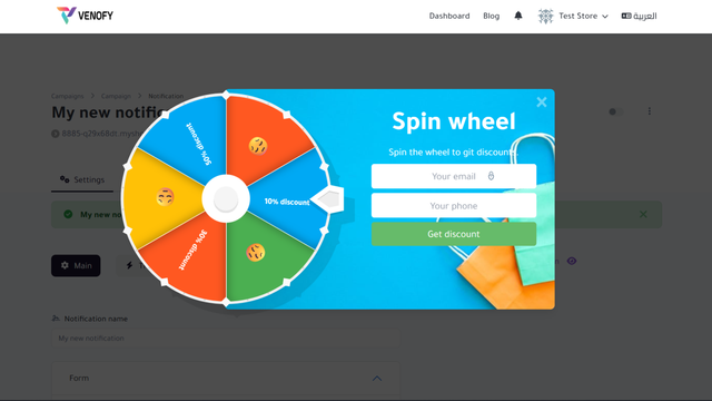 Preview your Spin Wheel live before publishing.