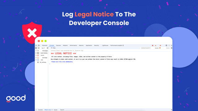 Legal Notice to Developer Console