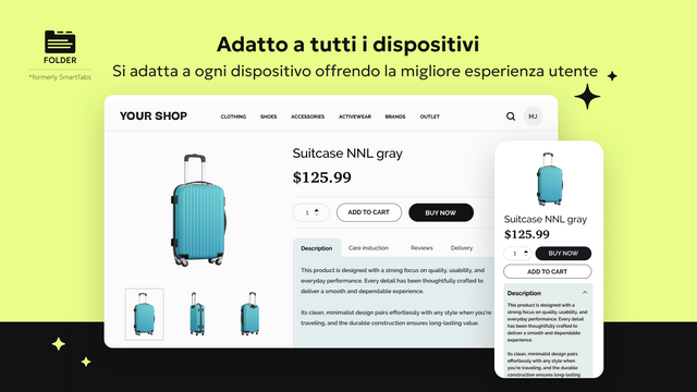 Responsive e adattivo per tutti gli schermi e dispositivi