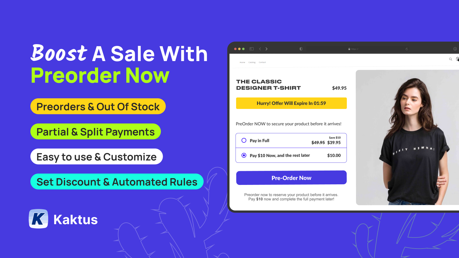Kaktus PreOrder App