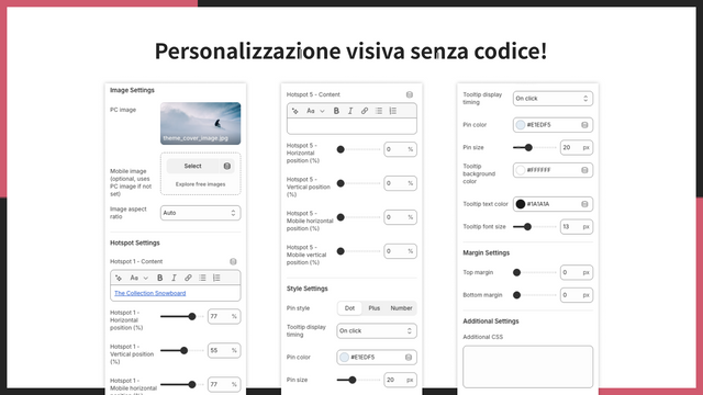 Personalizzazione visiva senza codice!