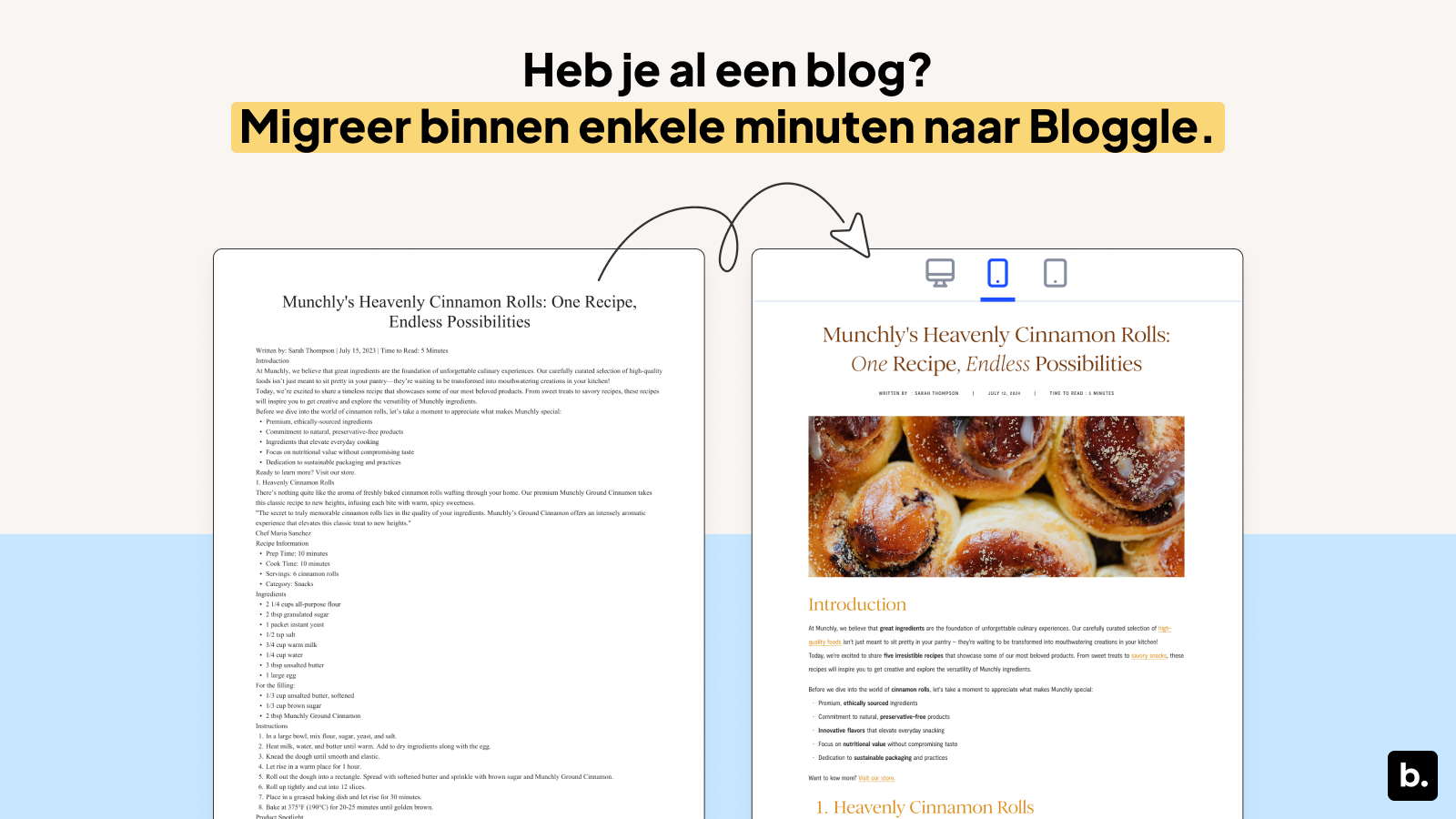 Migreer je bestaande blog