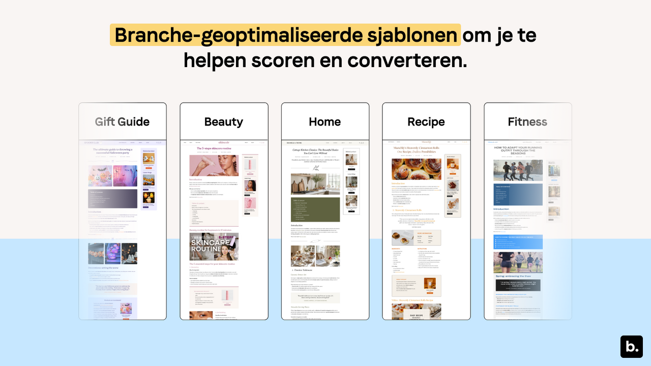 Kies uit onze bibliotheek met sjablonen