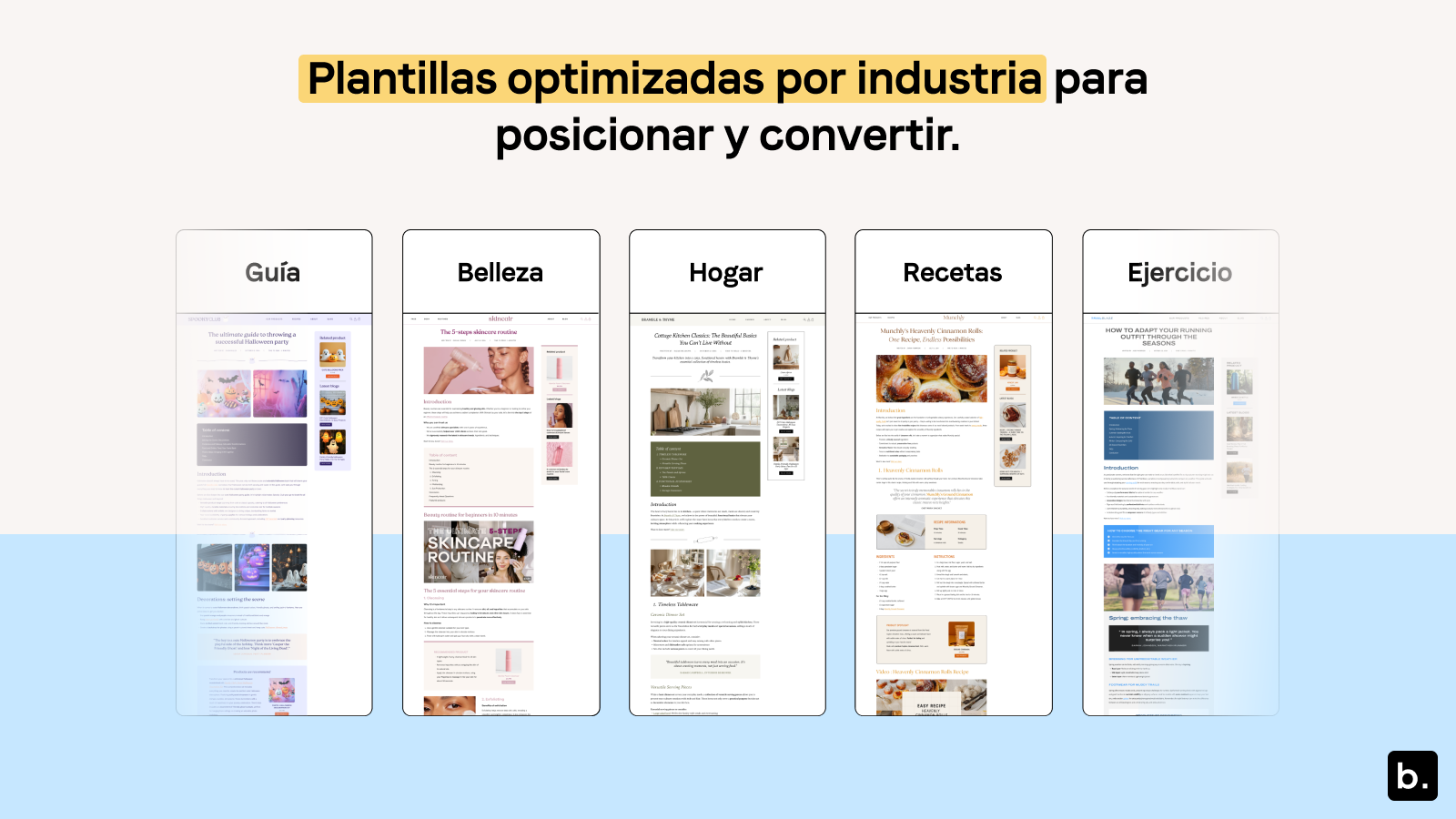 Elige entre nuestra galería de plantillas