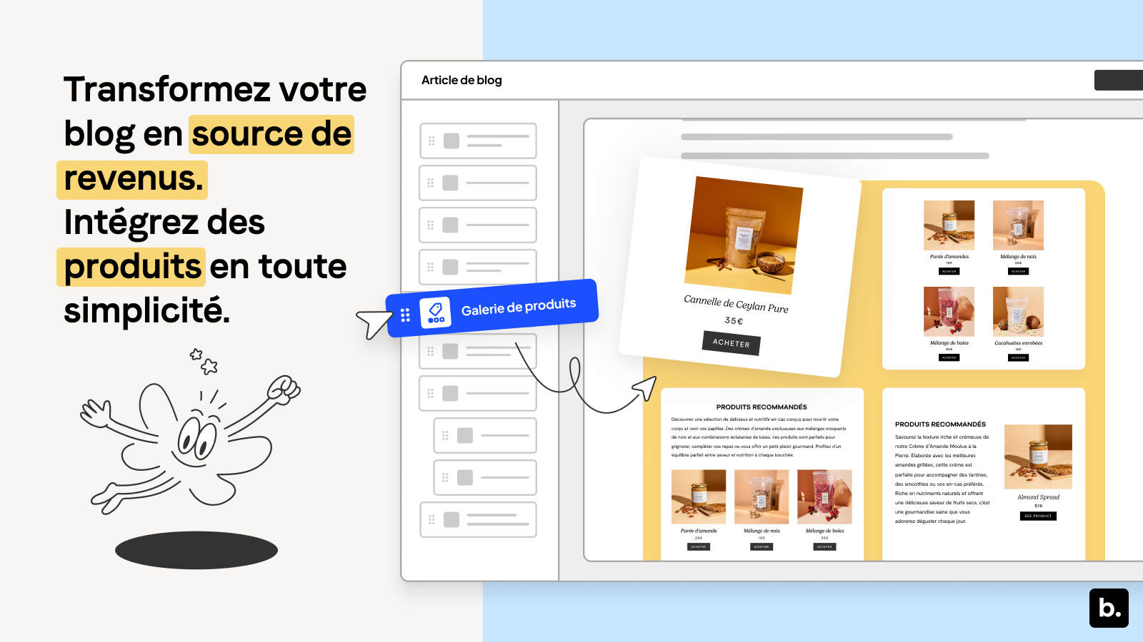 Intégrez des produits de votre boutique