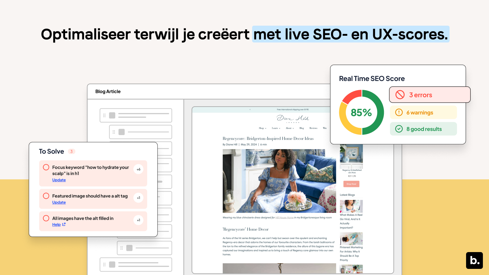 Ontvang live SEO- en UX-optimalisatietips