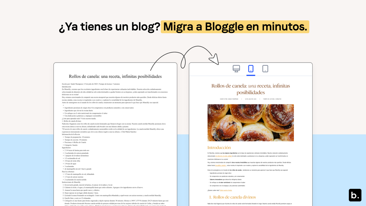 Migra tu blog actual