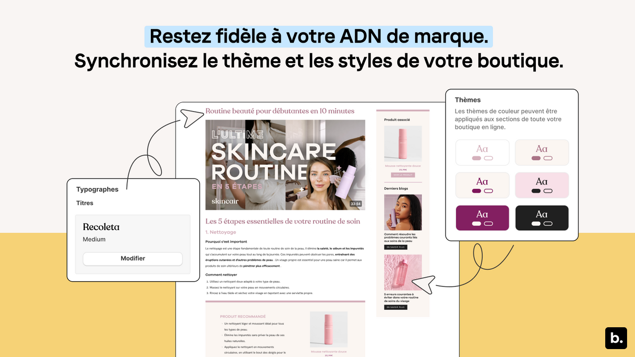 Synchronisez le thème de votre boutique