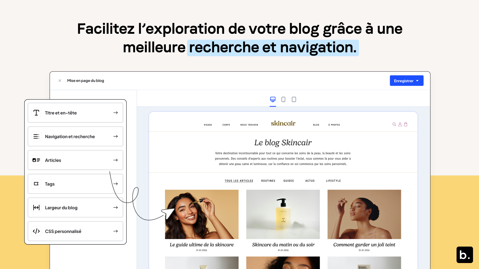 Ajouter la recherche et la navigation