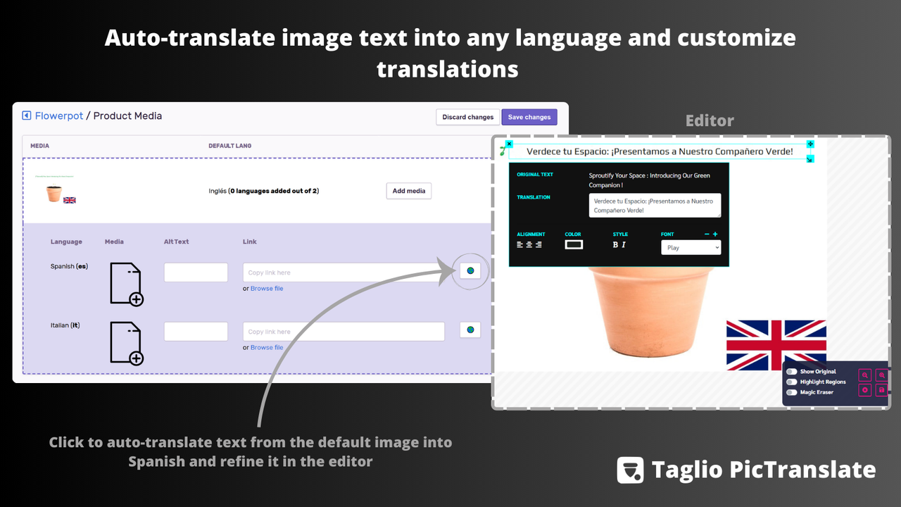 Auto-translate editor