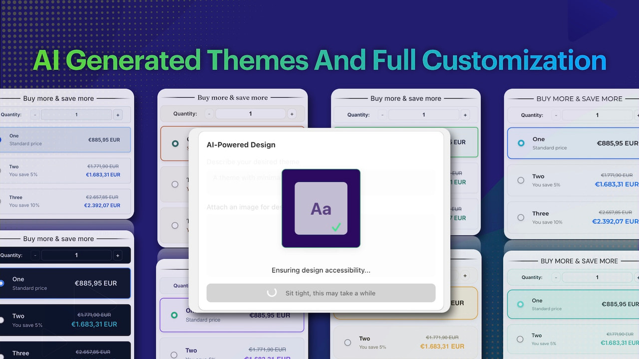 AI Generated Themes and Full Customization