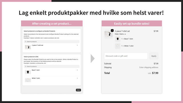 Lag enkelt produktpakker med hvilke som helst varer!
