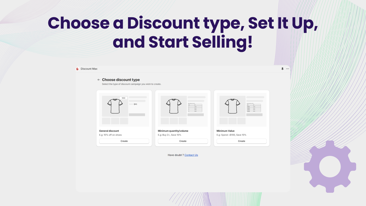 select the discount type