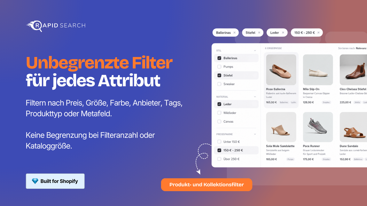 Shopify customizable product and collection filters 