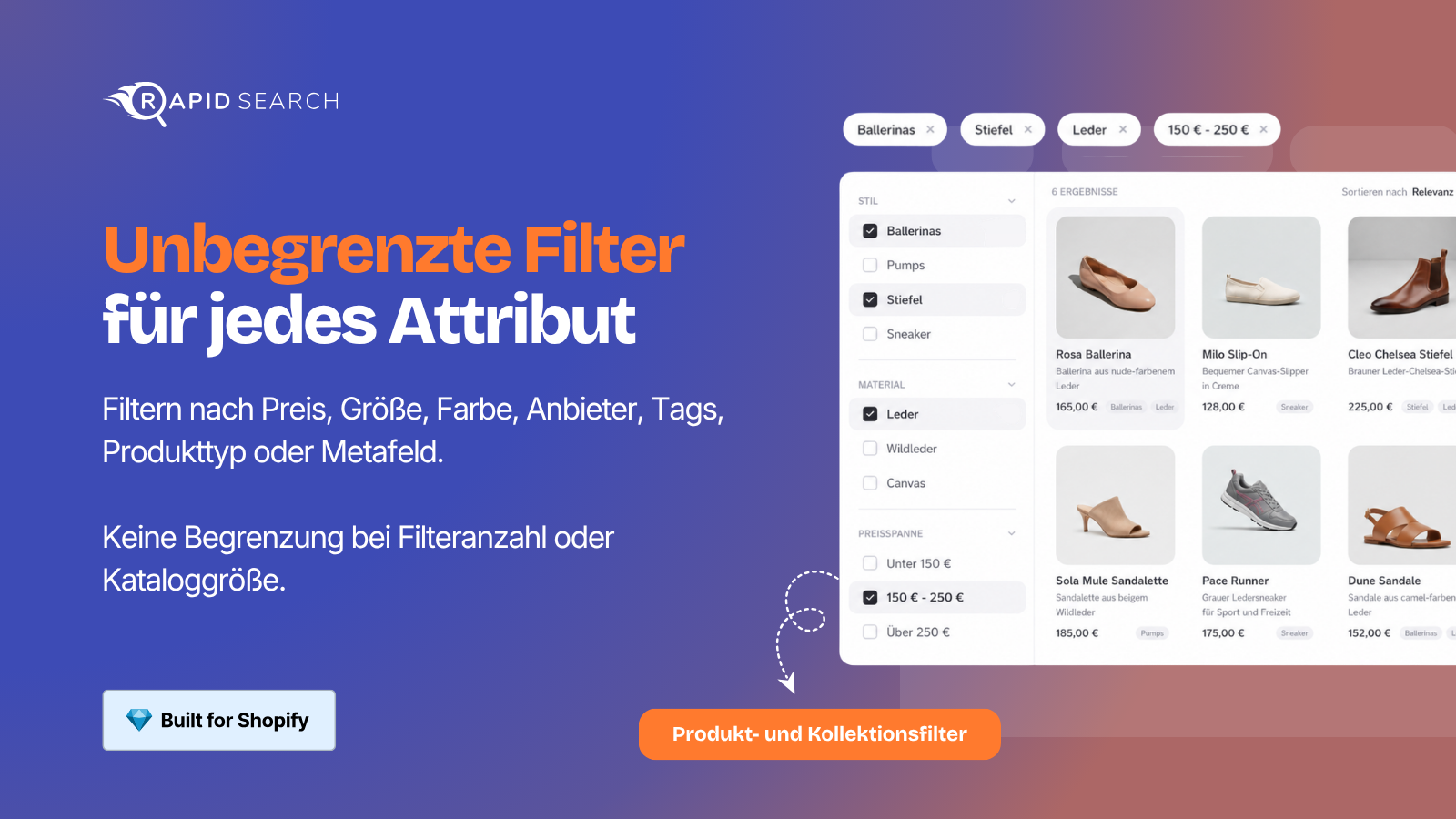 Shopify customizable product and collection filters 