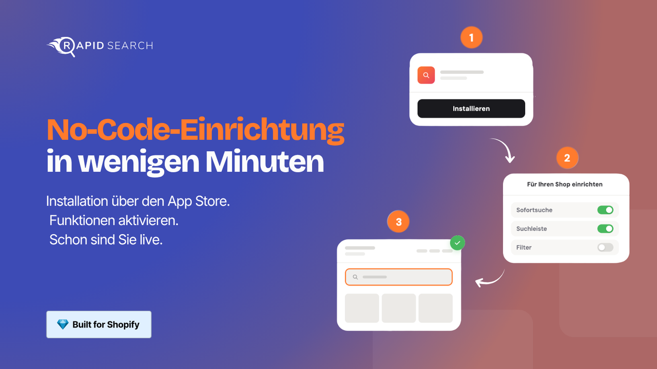 Shopify search app setup in under 3 minutes – Rapid Search