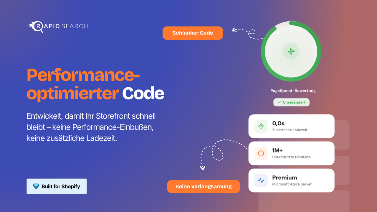 Lightweight Shopify search app for faster store performance