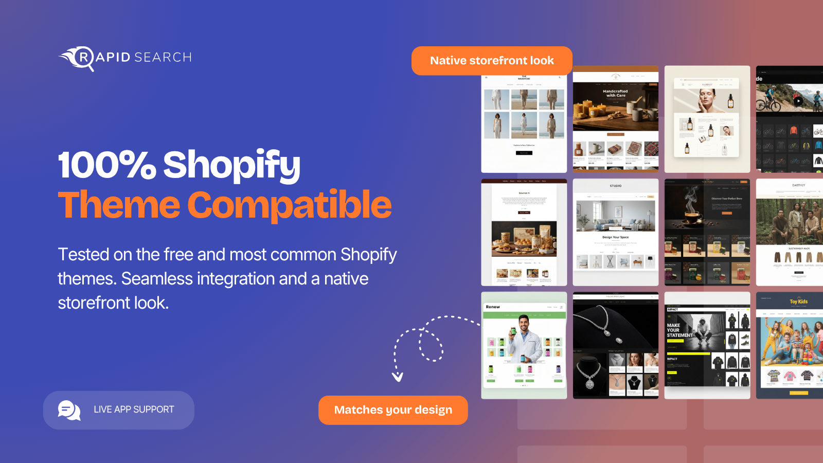 Shopify search app that matches your theme design perfectly