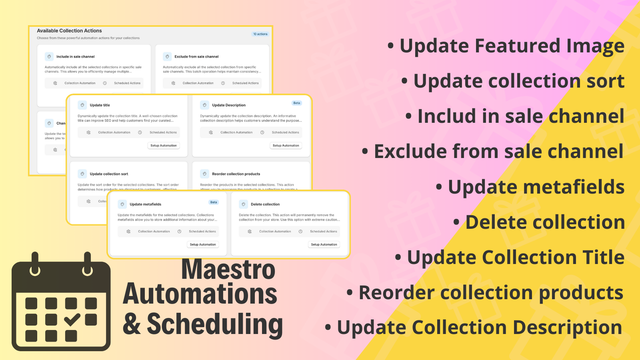 Automations  & Scheduling actions