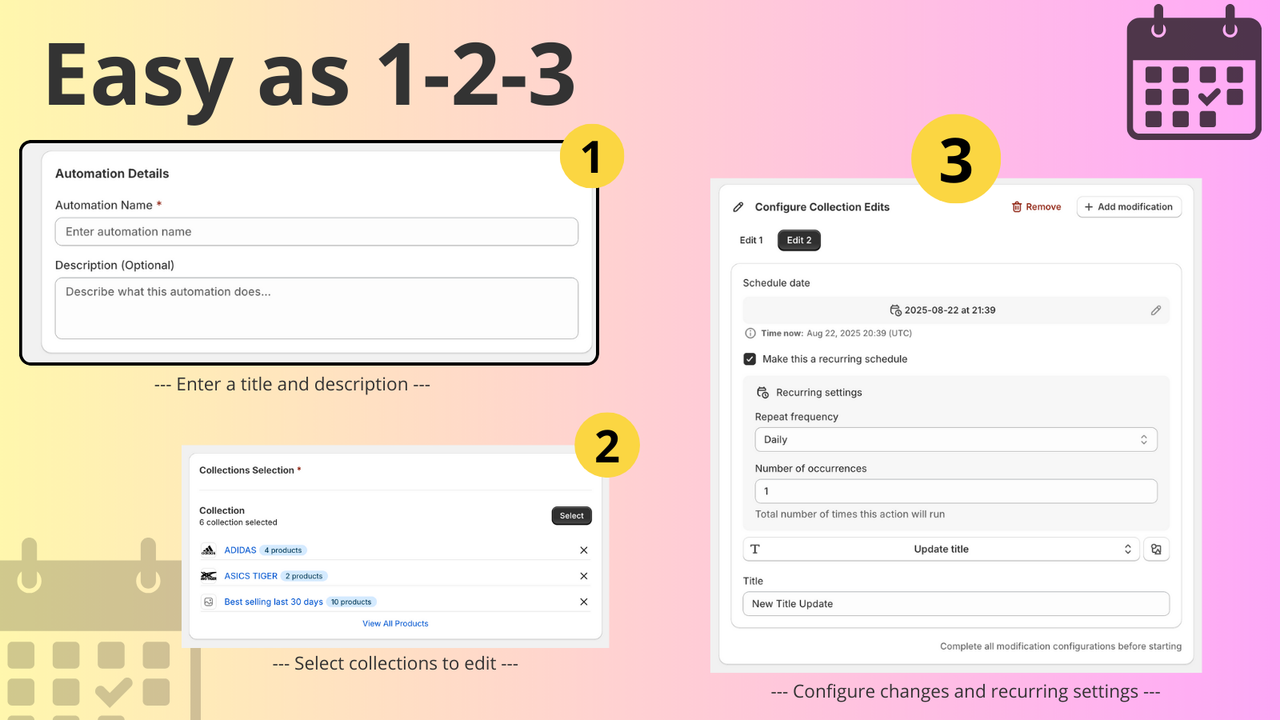 Collections scheduling Easy as 1-2-3