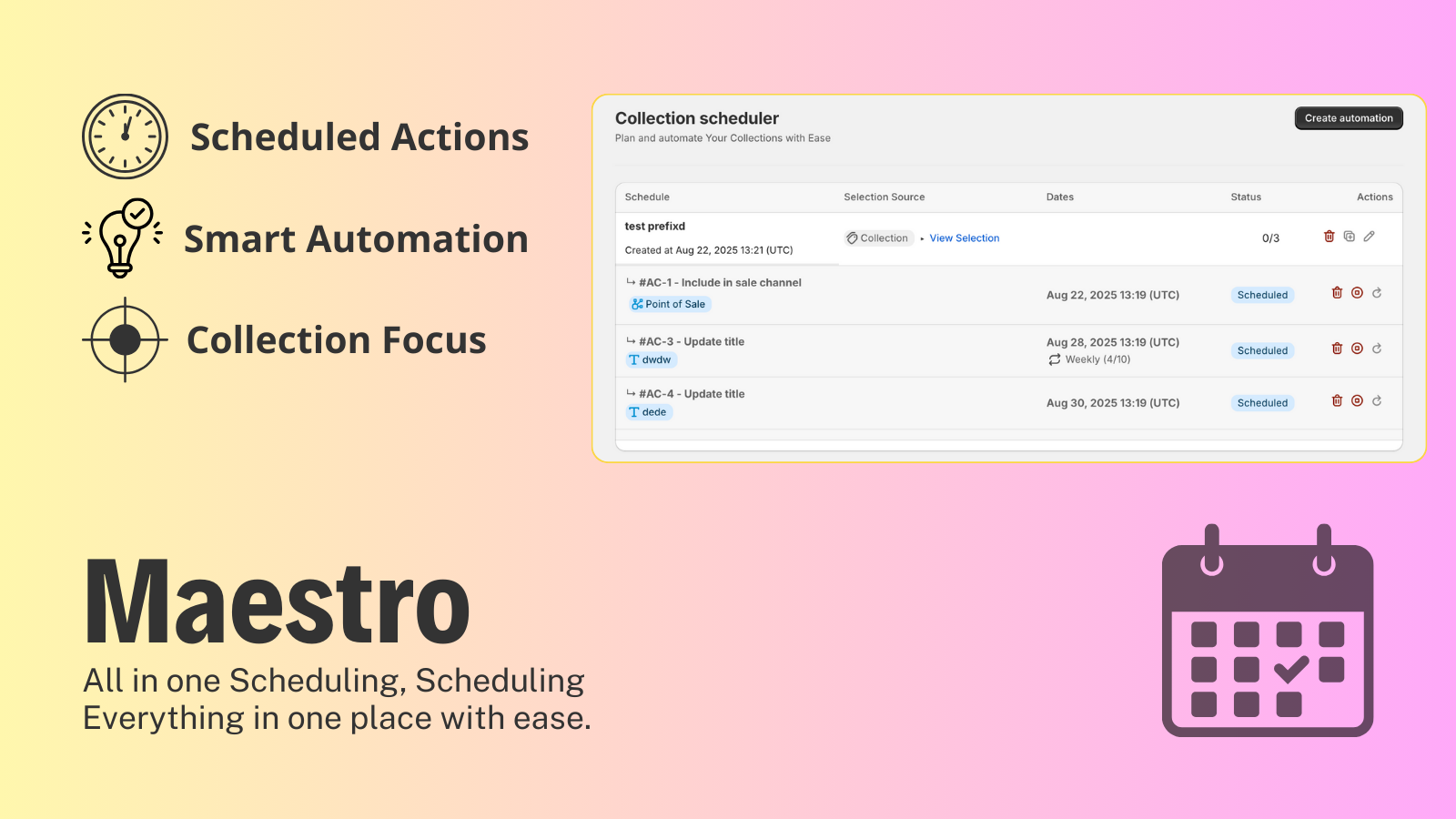 All in one Scheduling, Scheduling Everything in one place