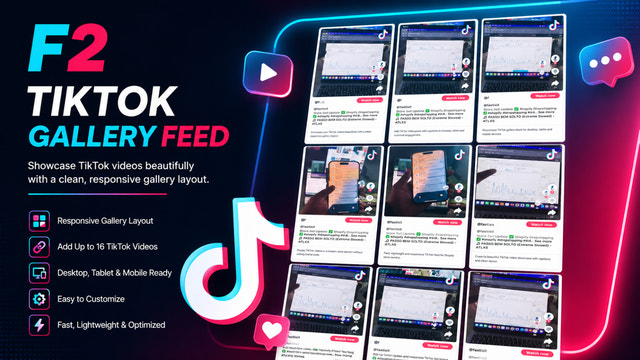TikTok Grid Feed app layout with responsive Shopify video blocks