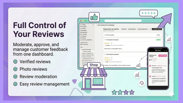 Dashboard for moderating and managing customer reviews