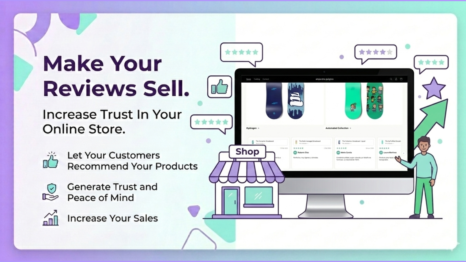 Product reviews displayed on an online store interface