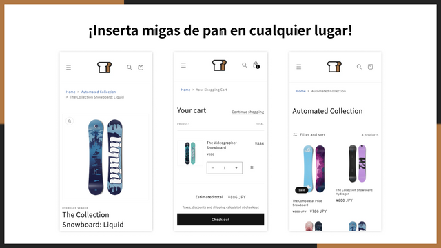 ¡Inserta migas de pan en cualquier lugar!