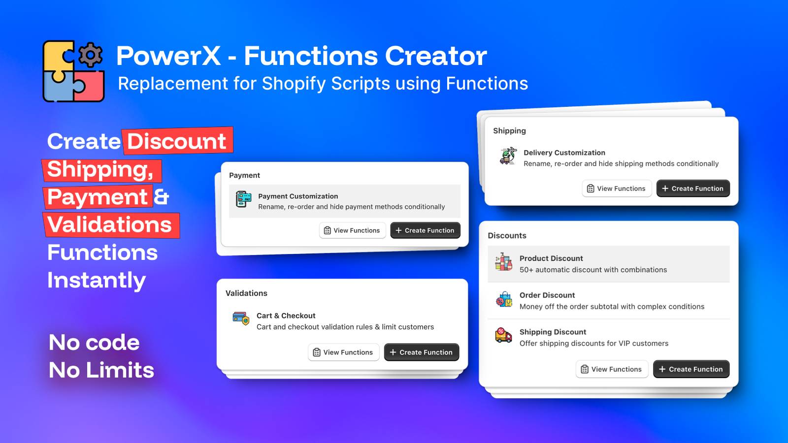 Create any types of product discounts, shipping discount & more