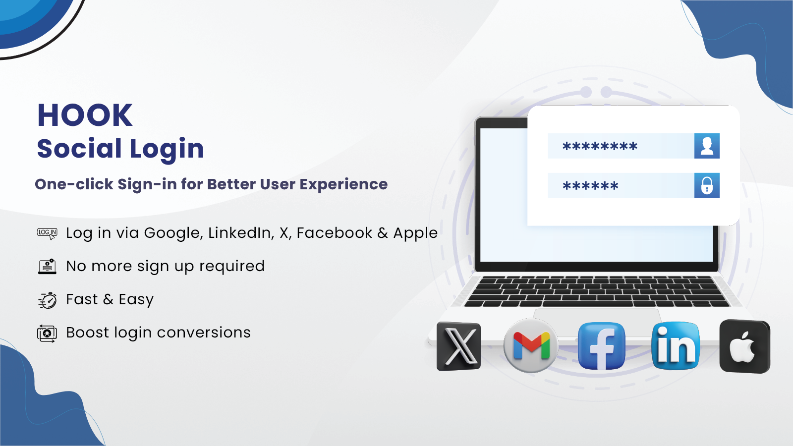 HOOK One Tap Social Login Shopify App