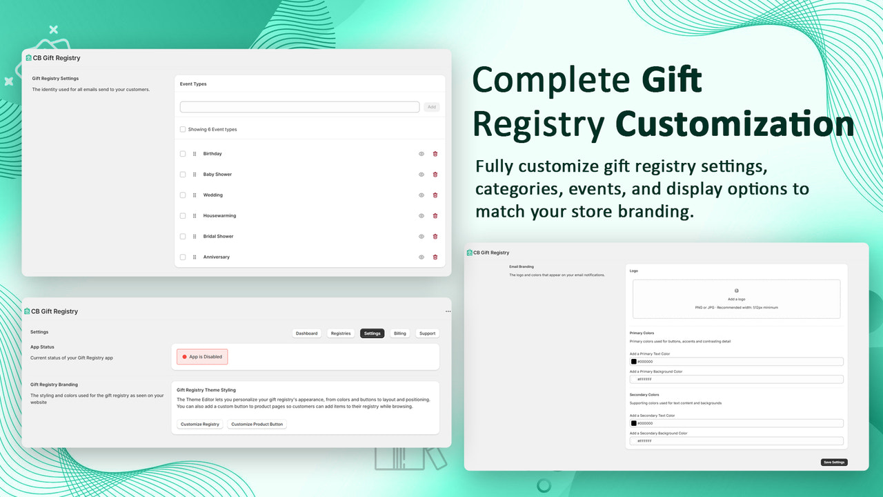 Complete Gift Registry Customization