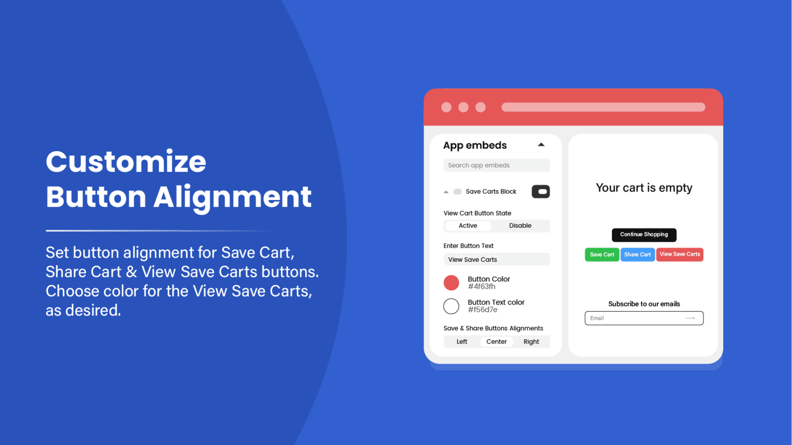 Customize Shopify cart button alignment