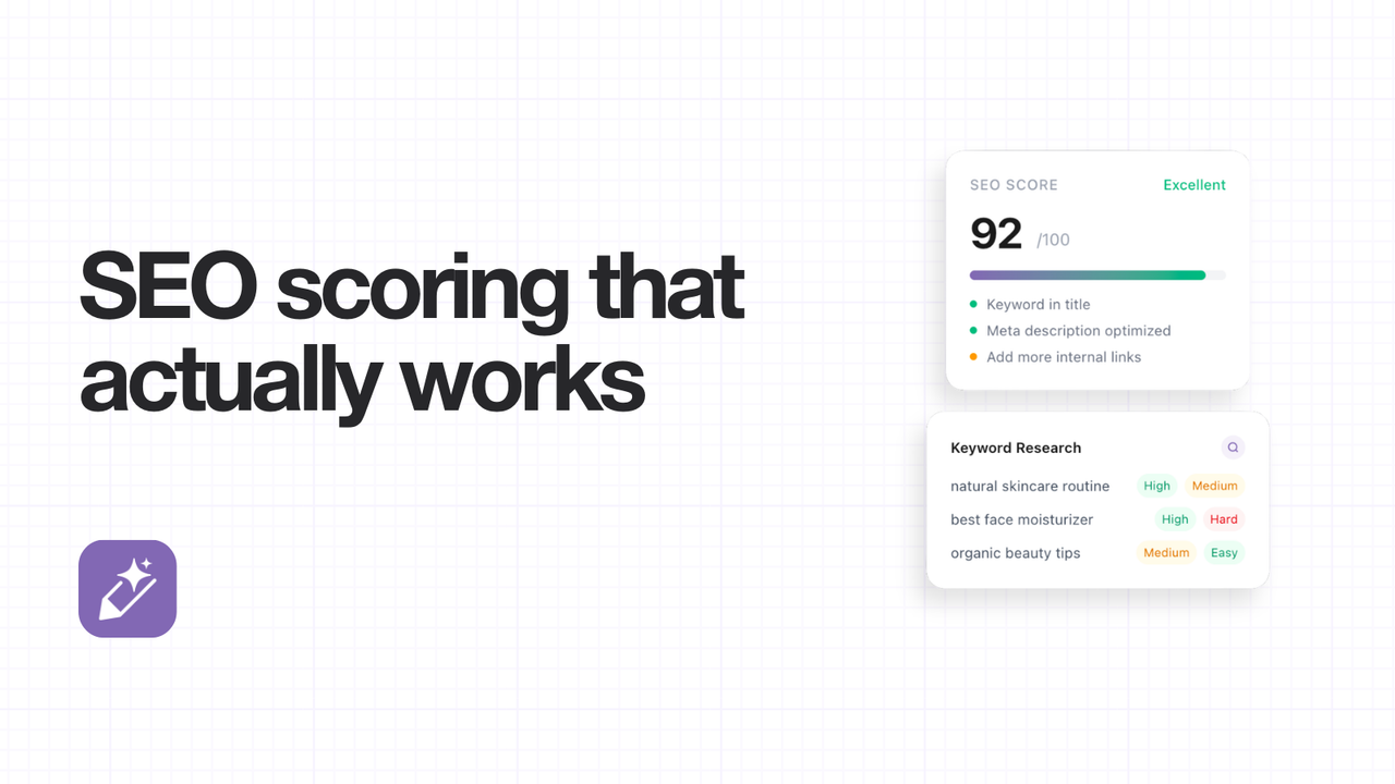 SEO scoring that actually works - AutoWrite Shopify App