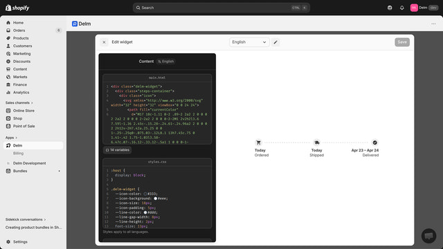 Widget editor