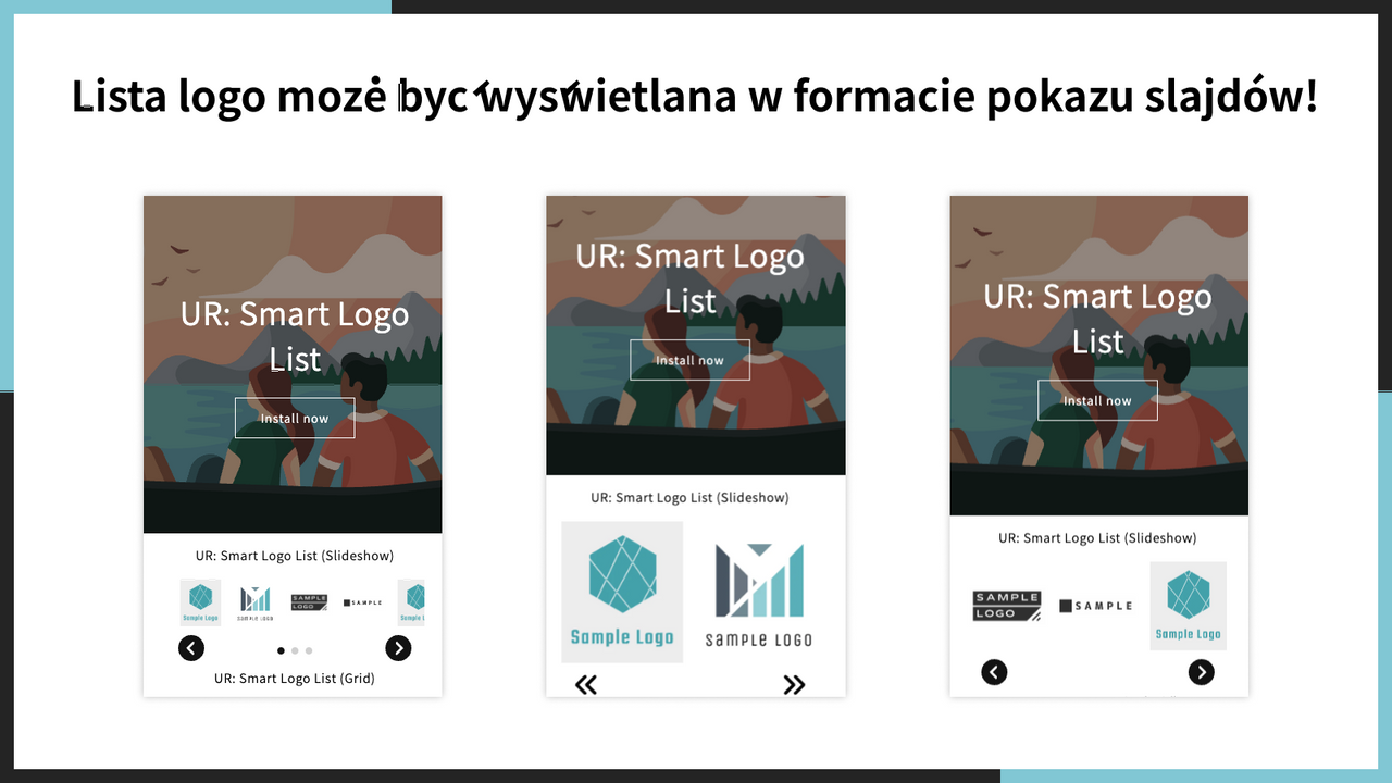 Lista logo może być wyświetlana w formacie pokazu slajdów!