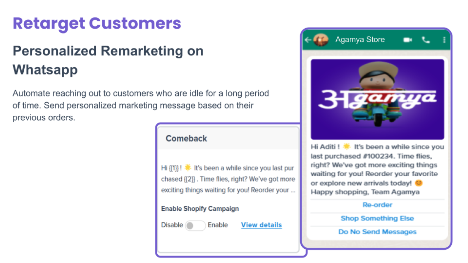 Personalized Remarketing on WhatsApp