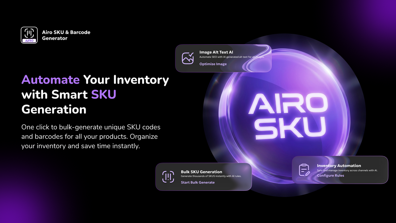 Airo SKU & Barcode Generator