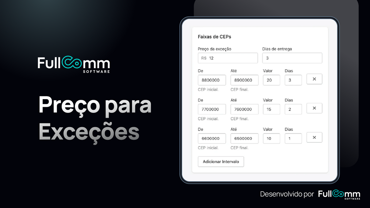 Preços para todas as exceções e contingência de falhas