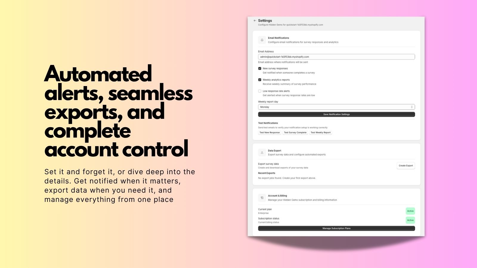 Automated, Seamless Exports