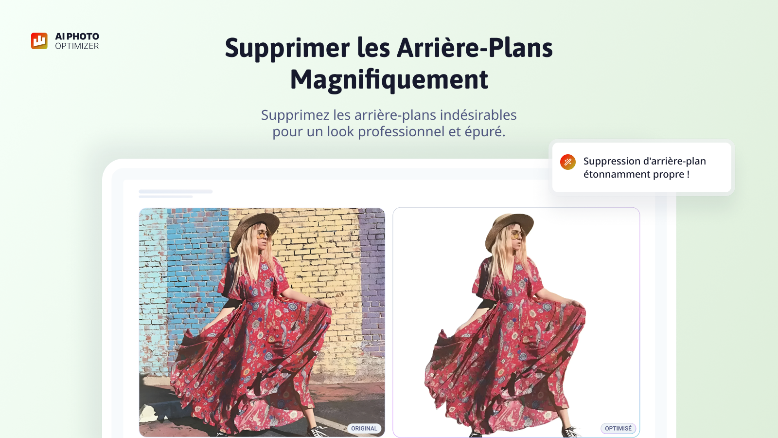 Suppression professionnelle des arrière-plans indésirables