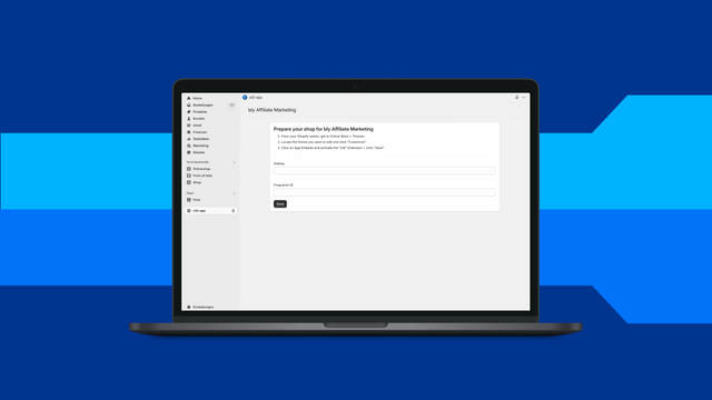 Showing the settings page