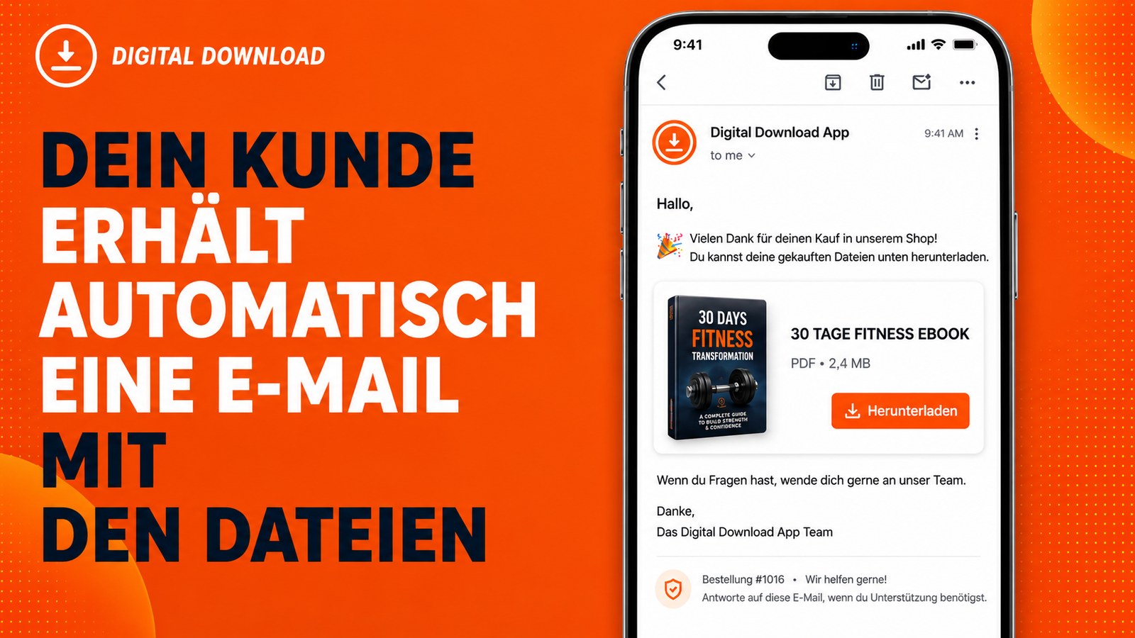 Digitale Produkte automatisch per E-Mail versenden