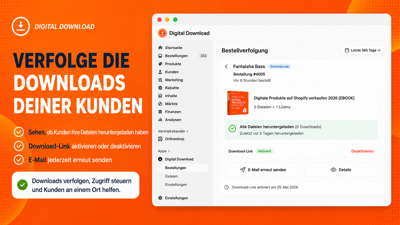 Download-Schaltfläche beim Checkout hinzufügen