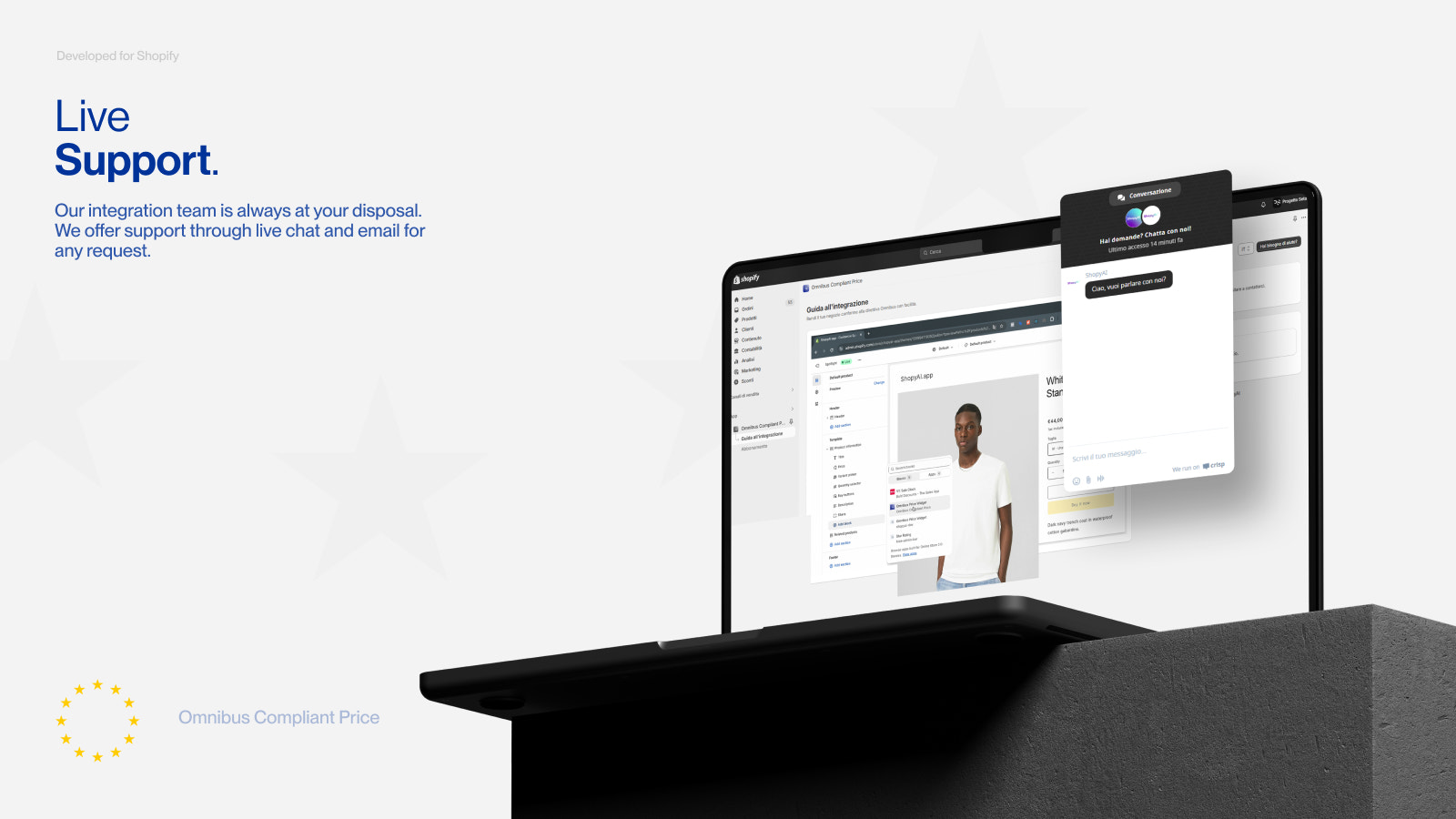 live chat and email