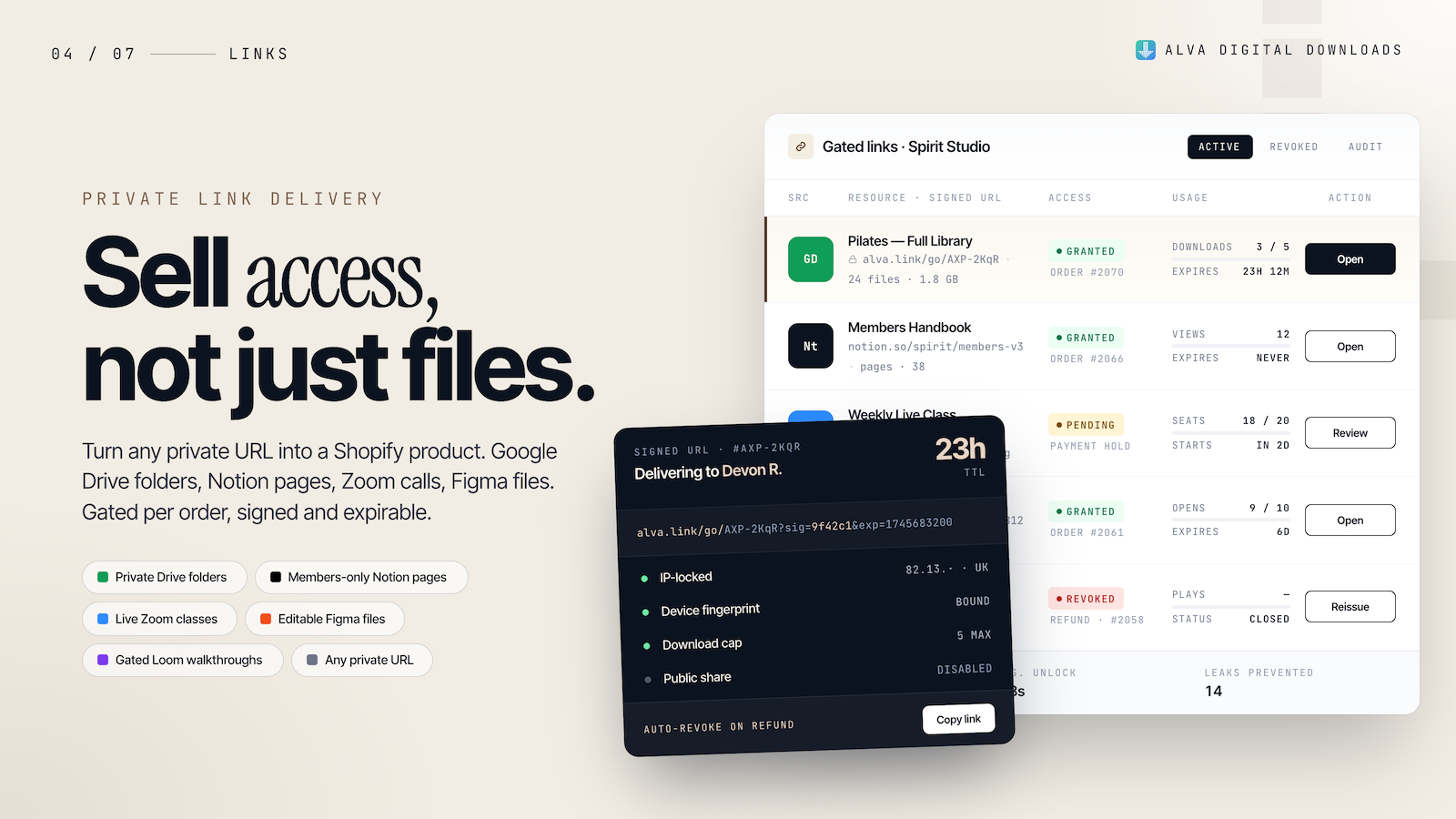 Personalised digital products and license keys for each order