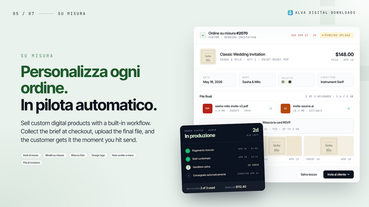 Vendere download digitali ebook PDF musica e software