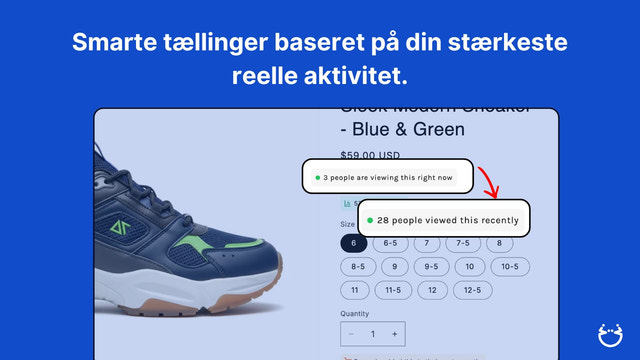 Smarte tællinger baseret på din stærkeste reelle aktivitet.