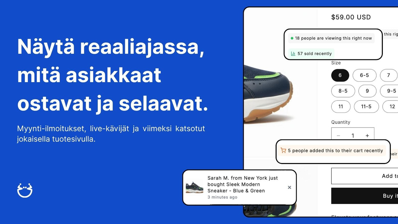 Näytä reaaliajassa, mitä asiakkaat ostavat ja selaavat.