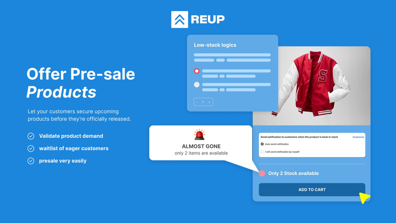 Reup - Back in Stock, Preorder